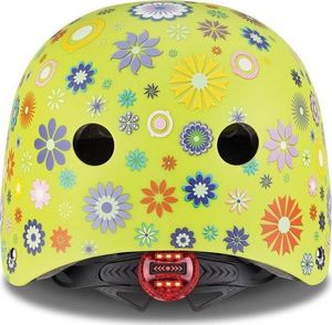Globber Kask dziecięcy Globber Elite Lights 507-106 Lime Green-Flower Uniwersalny 5