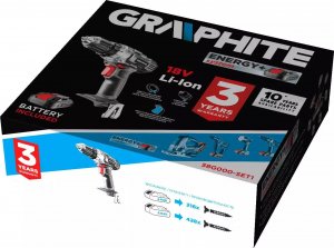 Wiertarko-wkrętarka Graphite 58G000-SET1 18 V 1 x akumulator 2 Ah 3