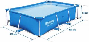 Bestway Basen stelażowy Steel Pro 259x170cm 15w1 (56403) 3
