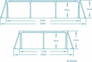 Bestway Basen stelażowy Steel Pro 259x170cm 15w1 (56403) 4