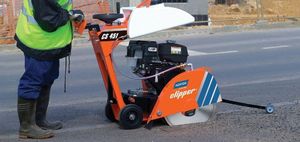 Norton Clipper CS451E PIŁA PILARKA PRZECINARKA ELEKTRYCZNA JEZDNA DROGOWA DO BETONU ASFALTU BUDOWLANA 450mm 5.5kW 6