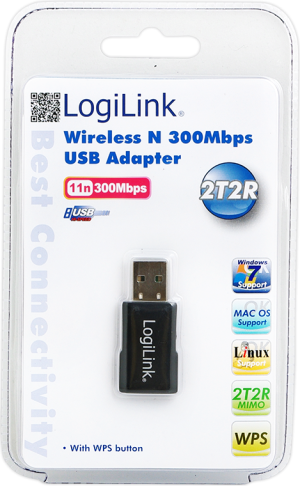 Karta sieciowa LogiLink WLAN 300MBit USB 2.0 Micro 1T2R WL0086A 3