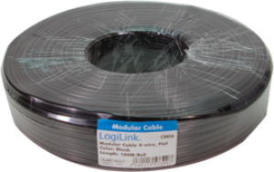 LogiLink Kabel telefoniczny czterożyłowy, 100m, czarny (CM04) 2