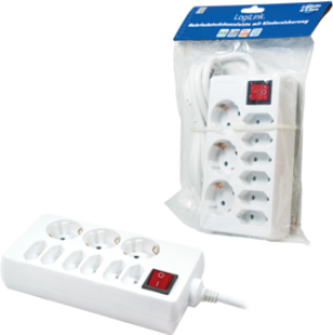 Listwa zasilająca LogiLink LPS 9 gniazd 1.5 m biała (LPS201) 3