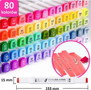 rawmark Promarkery alkoholowe purePRO zestaw 80 kolorów 4