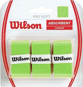 Wilson Owijka Wilson Pro Soft Absorbent Overgrip zielona 3szt WRZ4040LI 1