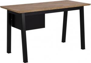 Biurko Actona Brighton Herringbone brązowo-czarne 3