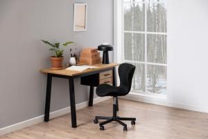 Biurko Actona Brighton Herringbone brązowo-czarne 10