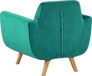 Beliani Pokrowiec na fotel welurowy zielony BERNES 4