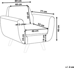 Beliani Pokrowiec na fotel welurowy zielony BERNES 9