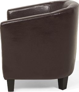 Beliani Fotel ekoskóra brązowy BORWICK 4