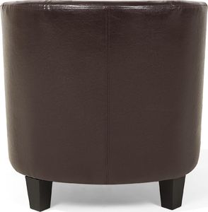 Beliani Fotel ekoskóra brązowy BORWICK 5