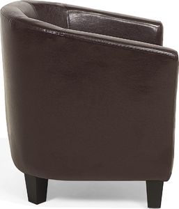Beliani Fotel ekoskóra brązowy BORWICK 6