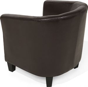 Beliani Fotel ekoskóra brązowy BORWICK 7