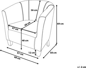Beliani Fotel ekoskóra brązowy BORWICK 8