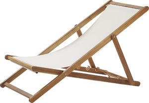 Beliani Leżak ogrodowy jasne drewno akacjowe Anzio 4