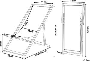 Beliani Leżak ogrodowy ciemne drewno akacjowe Anzio 8