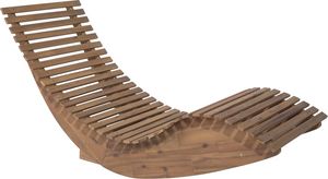Beliani Leżak ogrodowy drewniany jasny BRESCIA 1