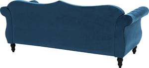 Beliani Sofa 3-osobowa welurowa kobaltowa SKIEN 3