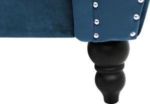 Beliani Sofa 3-osobowa welurowa kobaltowa SKIEN 4