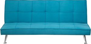 Beliani Sofa rozkładana niebieska HASLE 1