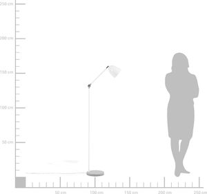 Lampa podłogowa Beliani Lampa podłogowa regulowana metalowa biała CHANZA 2