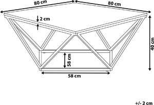 Beliani Stolik kawowy efekt marmuru czarny MALIBU 5