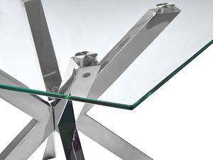 Beliani Stolik kawowy szklany srebrny STARLIGHT 3