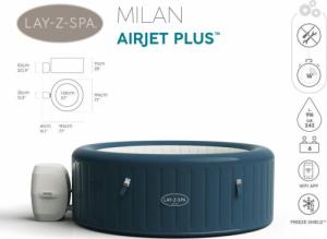 Jacuzzi ogrodowe Bestway Lay-Z-Spa Milan 196 cm x 71 cm (60029) 5