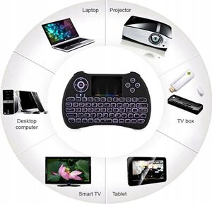 Klawiatura Frahs Smart TV H9 LED Bezprzewodowa Czarna DE (5903457000133) 7