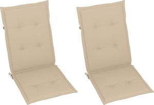 vidaXL Rozkładane krzesła ogrodowe z poduszkami 2 szt. lita akacja 6