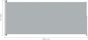 vidaXL Zwijana markiza boczna na taras, 180x500 cm, antracytowa 7