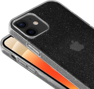 Crong Crong Glitter Case - Etui iPhone 12 Mini (przezroczysty/srebrny) 5