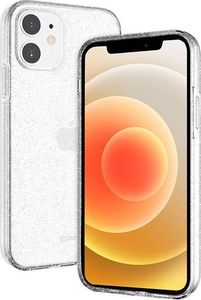 Crong Crong Glitter Case - Etui iPhone 12 Mini (przezroczysty/srebrny) 6