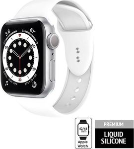 Crong Crong Liquid - Pasek do Apple Watch 42/44mm (biały) 1