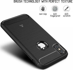 Crong Crong Soft Armour Cover - Etui iPhone Xs / X (czarny) 2
