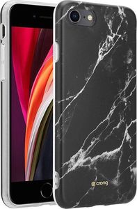 Crong Crong Marble Case Etui iPhone SE 2020 / 8 / 7 (czarny) 2