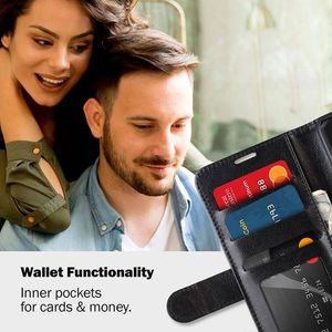 Crong Crong Booklet Wallet - Etui iPhone 11 Pro Max z kieszeniami + funkcja podstawki (czarny) 6