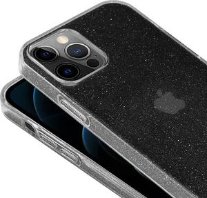 Crong Crong Glitter Case - Etui iPhone 12 Pro Max (przezroczysty/srebrny) 6