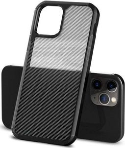 Crong Crong Hybrid Carbon - Etui iPhone 12 / iPhone 12 Pro (czarny) 6