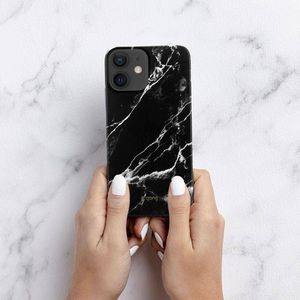 Crong Crong Marble Case - Etui iPhone 12 Mini (czarny) 5