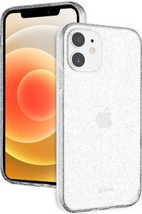 Crong Crong Glitter Case - Etui iPhone 12 / iPhone 12 Pro (przezroczysty/srebrny) 2