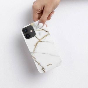 Crong Crong Marble Case - Etui iPhone 12 Mini (biały) 5