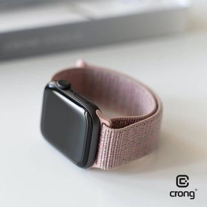 Crong Pasek sportowy Nylon Apple Watch 42/44 mm Light Pink 3