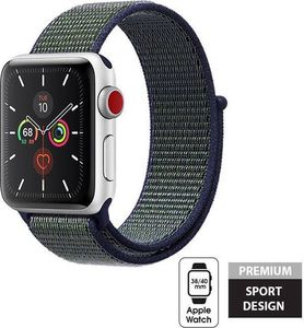Crong Pasek sportowy Nylon Apple Watch 38/40 mm Midnight Fog 2
