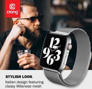 Crong Pasek Milano Steel Apple Watch 42/44 mm srebrny 7
