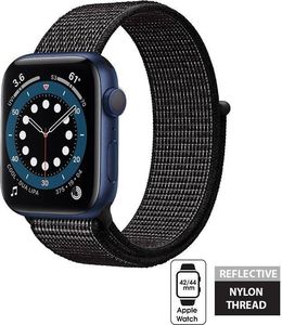 Crong Crong Reflex - Pasek sportowy do Apple Watch 42/44 mm (czarny) 2
