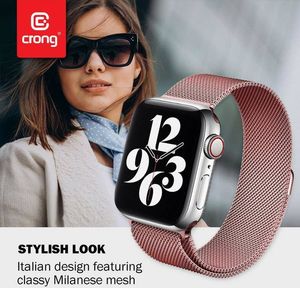 Crong Pasek Milano Steel Apple Watch 38/40 mm różowe złoto 9