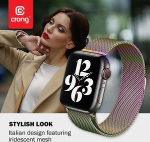 Crong Pasek Milano Steel Apple Watch 38/40 mm opalizujący 9