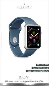 Puro PURO ICON - Elastyczny pasek sportowy do Apple Watch 42 / 44 mm (S/M & M/L) (Avio) 5